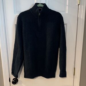 Fat Face Men's Dark Blue Zip-Up Sweater